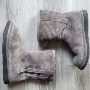 UGG Half Calf Suede boots with Copper Side Zip | size 9